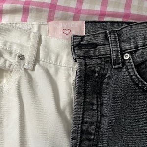 Revice black and white jeans